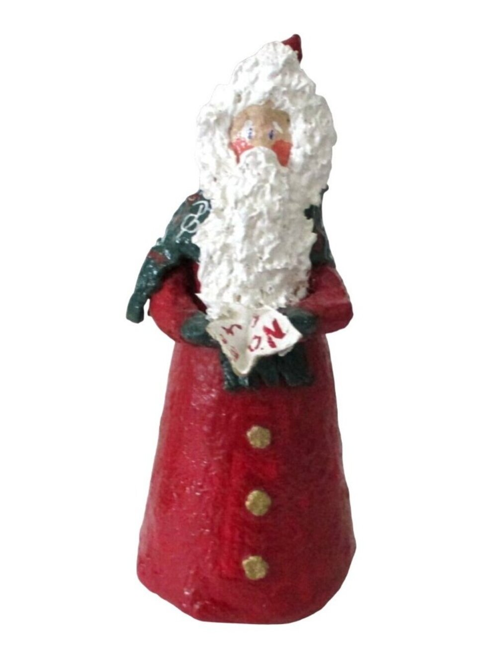Vintage Handcrafted Père Noël Santa Figurine Christmas Artist Signed Dated